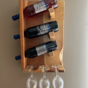 Wine Bottle And Glass Holder